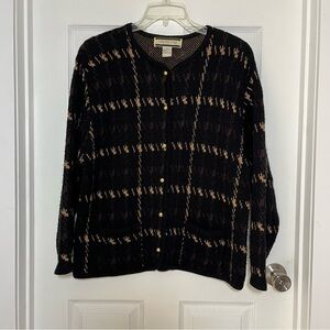 Crystal-Kobe 90’s Windowpane Check Cardigan